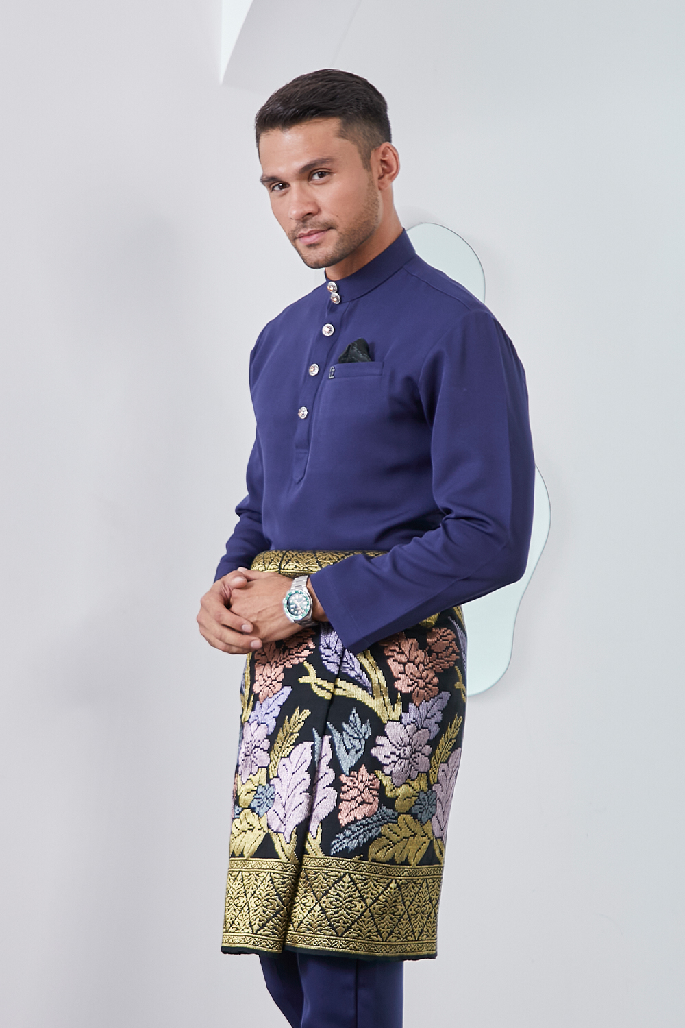 Baju Melayu Yusoff - Navy Blue